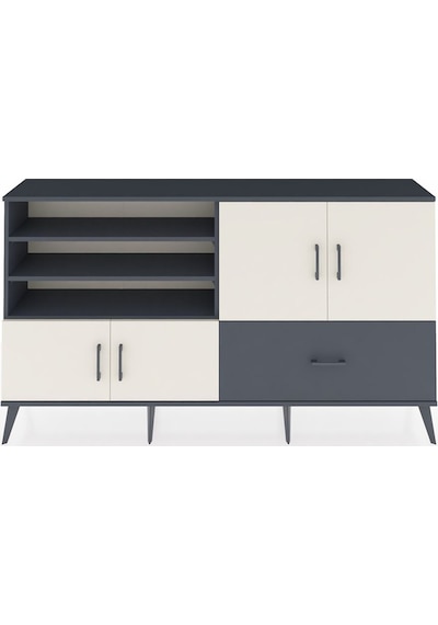 Arges Konsol 5 Raflı Tek Çekmeceli 4 Kapaklı 176x30x99 Antrasit-a Antrasit-aytaşı/antrasit Arges Konsol 5 Raflı Tek Çekmeceli 4 Kapaklı 176x30x99 Antrasit-a Antrasit-aytaşı/antrasit