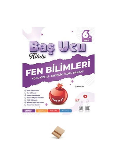 Nartest 6. Sınıf Baş Ucu Fen Bilimleri Soru Bankası + Telefon Standı
