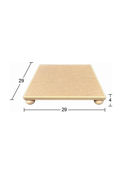 Ahşap Kare Sunumluk 29x29cm Sn29 Top Ayaklı