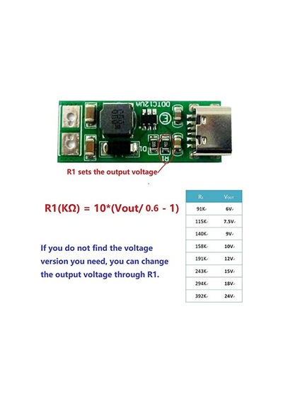 Type C Usb 5v To 12v Boost Modül 9w Dc Voltaj Yükseltici Taşınabilir Minik Güç Kaynağı Step Up Kamera Modem Arab 10"