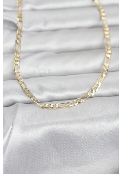 Cm 14k Gold Renk Kuşgözü Zincir Model 60 Cm Kadın Kolye 5886 Çok Renkli