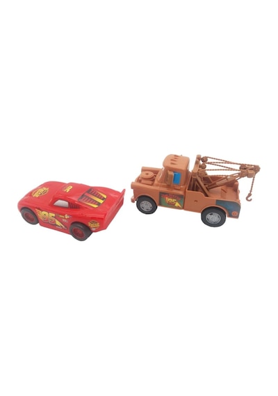 Farbu Cars Şimşek Mcqueen Ve Mater Oyuncak Sürtmeli 2 Li Araç Seti, Arabalar Oyuncak Figür