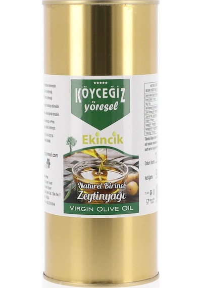 Köyceğiz Yöresel Ekincik Naturel Birinci Zeytinyağı Teneke 1 L