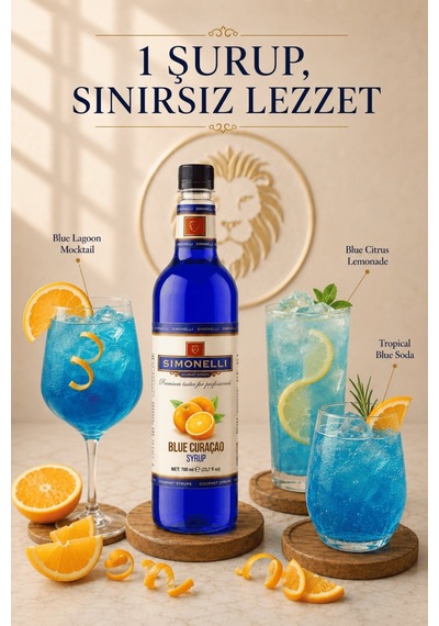 Simonelli Turunç Aromalı Kahve ve Kokteyl Şurubu 700 ML + Pompa
