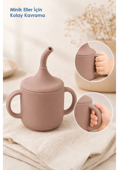 Babyjem Silikon Pipetli Bardak Latte