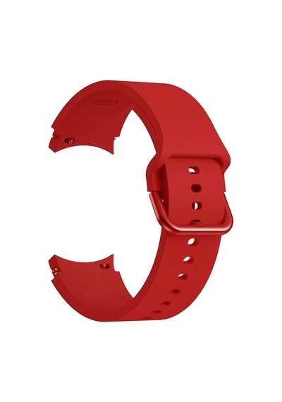 Samsung Galaxy Watch Fe İçin Kordon Solid Silicone Band Kırmızı Galaxy Watch Fe İle Uyumlu Kordon - Kırmızı Çok Renkli