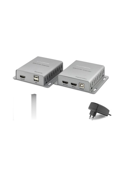 Hdmi Kvm Extender 4k 60 M - Gümüş Hdx1355