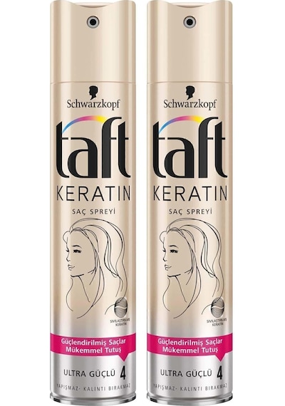 Taft Phyto-Keratin Ultra Güçlü Saç Spreyi 2 x 250 ML