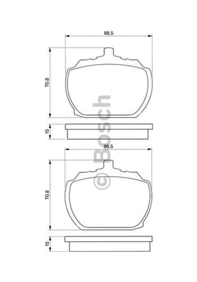 BOSCH 986463641 Fren Balatası Ön Transit 2.0 2.5D P100 65-92 0986Tb2061