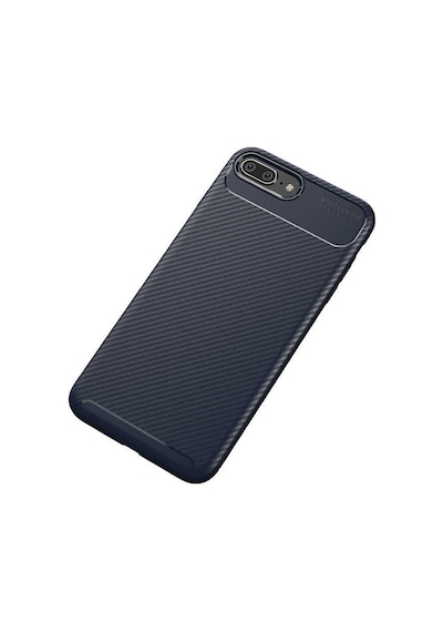 Apple Uyumlu iPhone 7 8 Karbon Desenli Negro Silikon Kılıf Lacivert