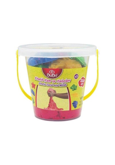 Bu-Bu Kinetik Kum Kova 500Gr.Kırmızı
