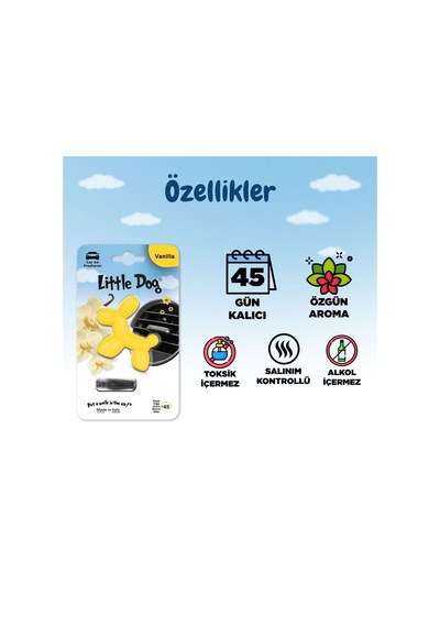 Little Joe Little Dog Vanilya Araç Kokusu Vanilla -45 Gün -oto