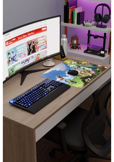 Sucrose Genshin Impact Anime Oyuncu V5 - 48x40 Xl Gaming Mouse Pad Fare Altlığı
