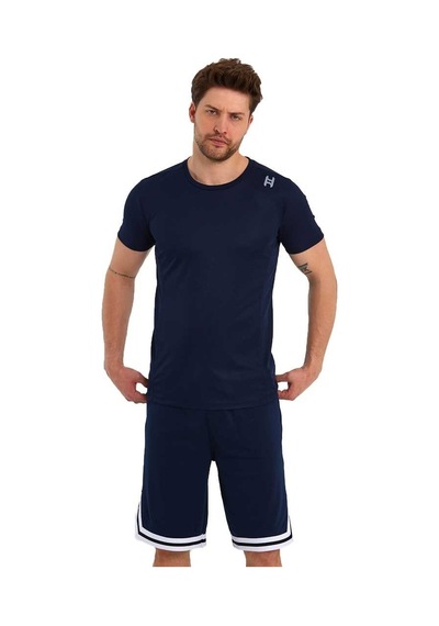 Adams Erkek Polyester Beyaz Şeritli Basketbol Şort 001