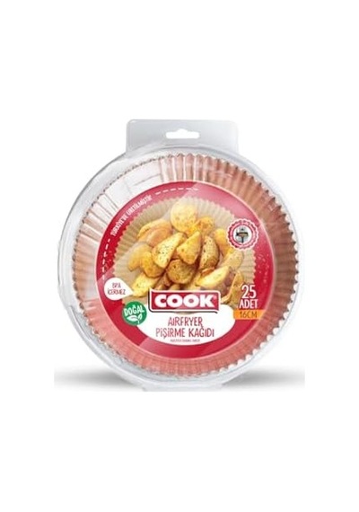 Airfryer Pişirme Kağıdı, Standart Boy, 16 Cm, 25 Adet 50 x 22
