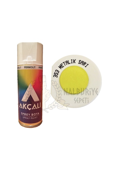 Akçalı Metalik Sarı simli Sprey Boya 400 ML - 353