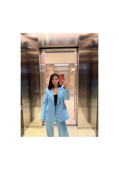 Gigi Wardrobe Baby Blue Blazer Takım Mavi Mavi