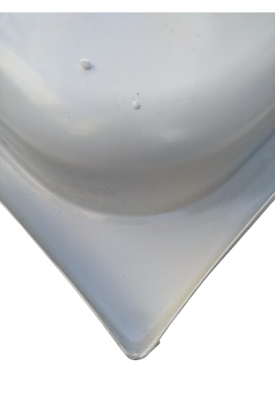 Üçgen Evye Lavabo. Tekne Evyesi. Karavan Evyesi. Beyaz 35x35cm