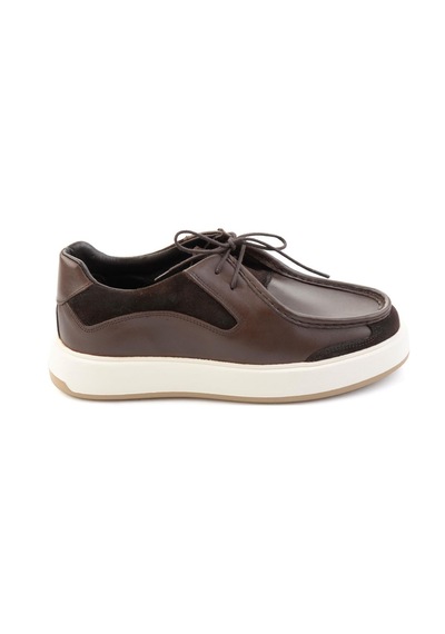 Bambi Kahve Kahve Süet Hakiki Deri Erkek Sneaker E01401023043