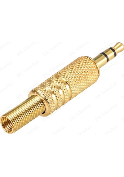 2.5mm Stereo Erkek Jak Lehim Konektörü Altın Kaplama