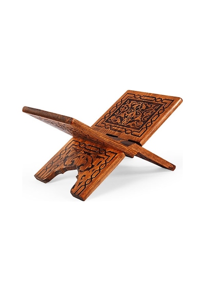 Selçuklu Ahşap Yakma Desenli Rahle 35X18.5 Cm