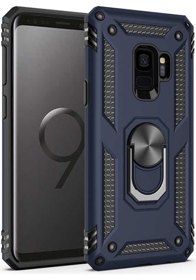 Galaxy S9 Kilif Zore Vega Yüzüklü Standli Zirh Kilif 556702054