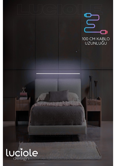 Rgb Led Abajur Aplik Gece Lambası Lambader Renkli Uzaktan Kumandalı Işık - Ledtube7