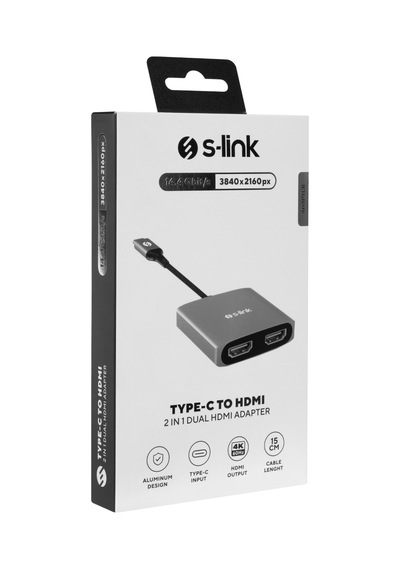 S-link Swv-usbc026 Type-c To Çift Hdmı Çevirici Hdmı Dönüştürücü