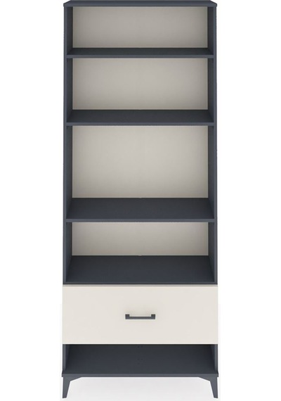 Arges Dolap 4 Raflı Tek Çekmeceli 88x30x221 Antrasit-aytaşı Antrasit