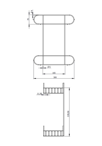 Parlak Silver 2 Katlı Sabunluk Şampuanlık Banyo Köşeliği Paslanmaz Metal Gümüş