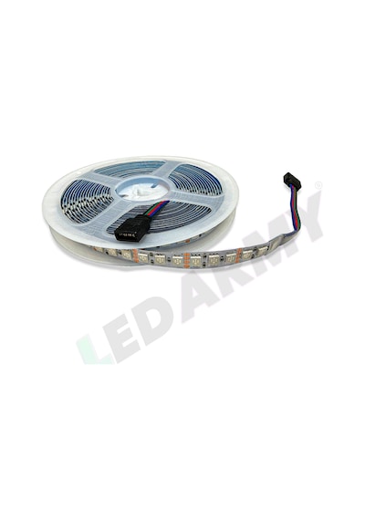 Rgb Led Şerit Bant 5 Metre 12v 5050 Smd 120 Led/m Ip20 İç Mekan Aydınlatma