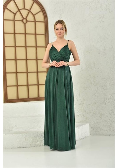 Neşeli Butik Kadın Zümrüt Yeşil Simli Kumaş Askılı Uzun Abiye Nbs9276 Zümrüt Yeşili Neşeli Butik Kadın Zümrüt Yeşil Simli Kumaş Askılı Uzun Abiye Nbs9276 Zümrüt Yeşili