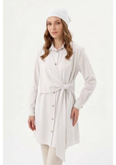 Lale Butik Levidor Patı Fırfırlı Gömlek 230109 Beyaz
