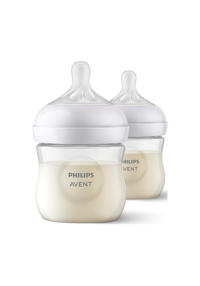 Philips Avent Doğal Tepkili Biberon 2'li Set, 125 Ml, 0-3 Ay, Akıtmaz Emzik, Kolik Ve Gaz Önleyici, Bpa İçermez, Sc