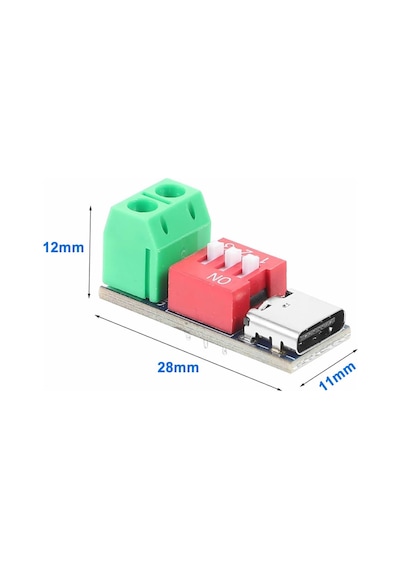 Pd/qc Hızlı Şarj Adaptörü Voltaj Tetikleyici Modül Decoy 9v 12v 15v 20v Yüksek Voltaj Kaynağı Type-c