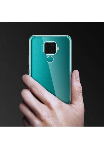 Huawei Mate 30 Lite Kılıf Zore Süper Silikon Kapak Renksiz