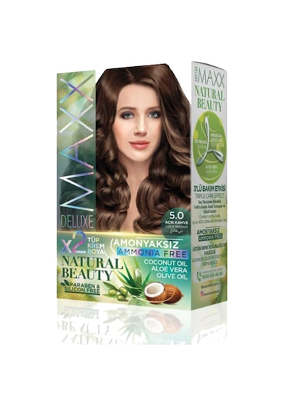 Natural Beauty Amonyaksız Saç Boyası 5.0 Açık Kahve