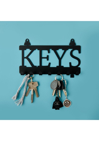 Deco Keys Anahtarlık - Siyah - 22x10 Cm