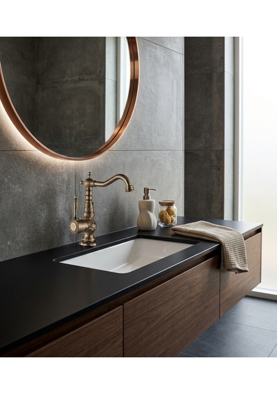 Antik Desenli Rustik Lavabo Bataryası