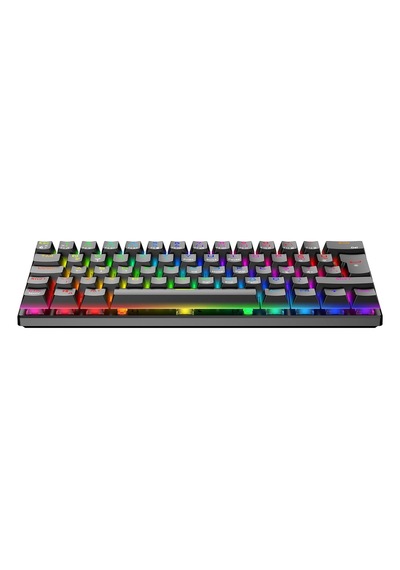 60% Kablolu Rgb Mekanik Oyuncu Klavyesi, 62 Tuşlu Türkçe Q Siyah
