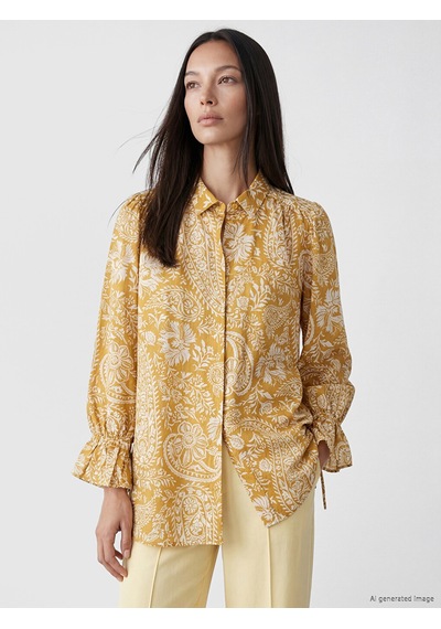 Lcw Everyday Bej Desenli Oversize Kadın Gömlek Tunik