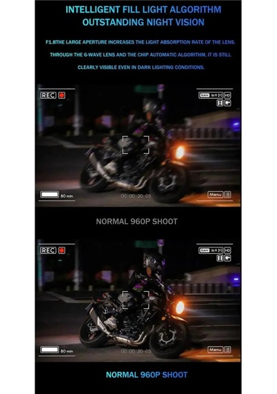 Wifi 1080p Kameralı Motosiklet Bluetooth Kask Kulaklık 3000 Mah Bt 5.4 Su Geçirmez İntercom