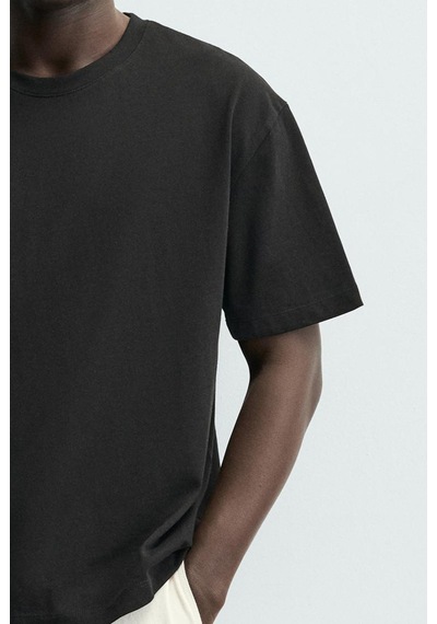 King Brich Oversize Kalıp Basic Tişört Siyah