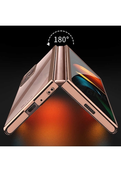 Galaxy Z Fold 2 Kilif Zore Kipta Metal Görünümlü Ince Kilif 529426557