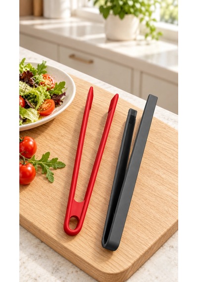 Silikon Mutfak Servis Ve Kızartma Maşası - 29 Cm Büyük Boy 2-adet
