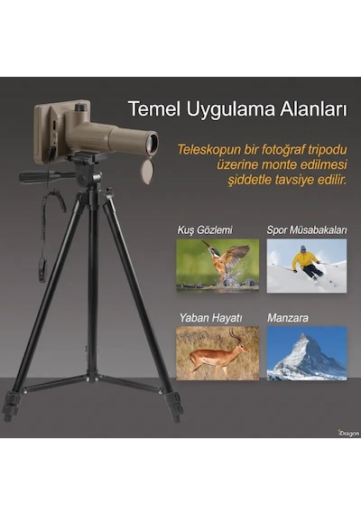 Um053 5.0 İnç Ips Ekranlı 50x Dijital Teleskop - 1080p Full Hd Video, 14 Mp Fotoğraf, Tripod & Uzaktan Kumandalı Uzak Mesafe Gözlem Dürbünü