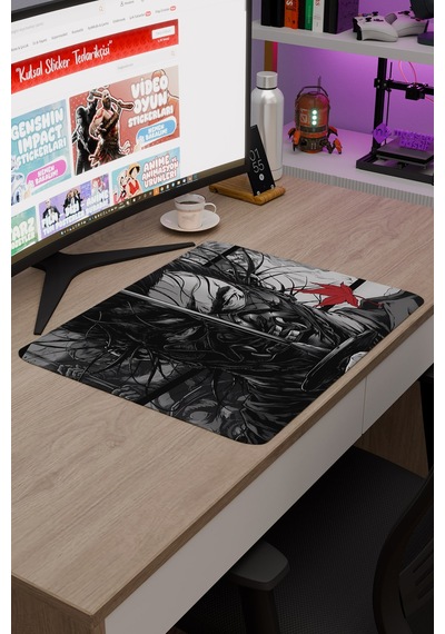 Ghost Of Tsushima Kaymaz Dikişli Kauçuk Oyuncu Mousepad V4 - 48x40 Xl Gaming Mouse Pad Fare Altlığı