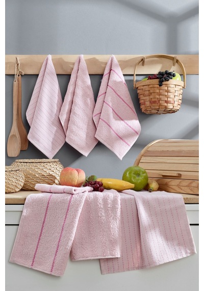 Rebeka Home Collection Sophia Mutfak Havlusu 6'lı 30 x 50 Pudra