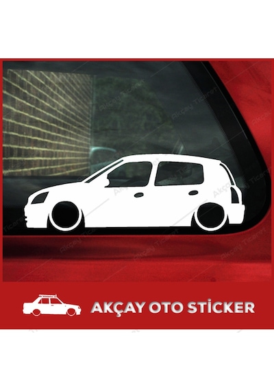Renault Clio 2 Sticker (Takım Set) Clio Gölge Sticker Oto Sticker