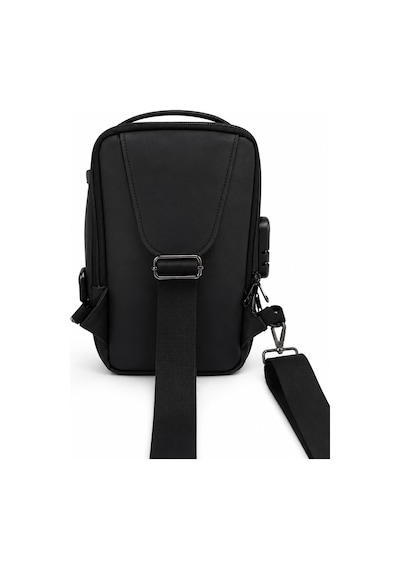 Newish Polo Erkek Siyah Usb Çıkışlı Çapraz Askılı Omuz Ve Bel Çantası - New422